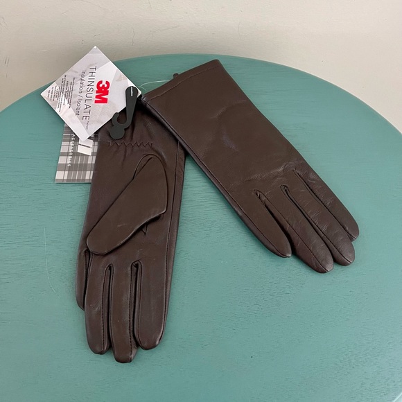 New real leather brown gloves size S - Picture 4 of 9